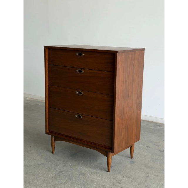 Wood 1960s Walnut Highboy Mainline by Hooker For Sale - Image 7 of 18