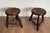 Brutalist Turned Wooden Stools Attributed to Charles Dudouyt - a Pair For Sale - Image 3 of 12