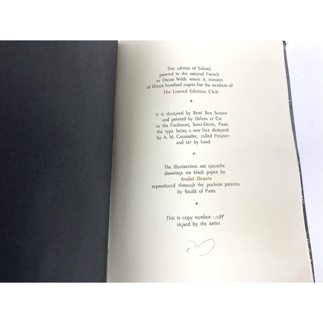 Paper Rare Signed Limited Edition 1938 Oscar Wilde Salome - Illustrated by André Derain & Aubrey Beardsley (Limited Editions Club) For Sale - Image 7 of 18