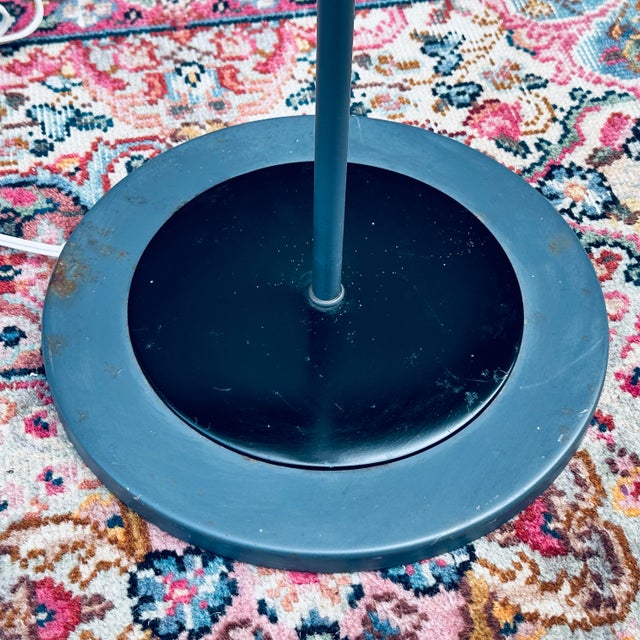 Late 20th Century Postmodern Memphis Style Enameled Steel Torchiere Floor Lamp For Sale - Image 5 of 12