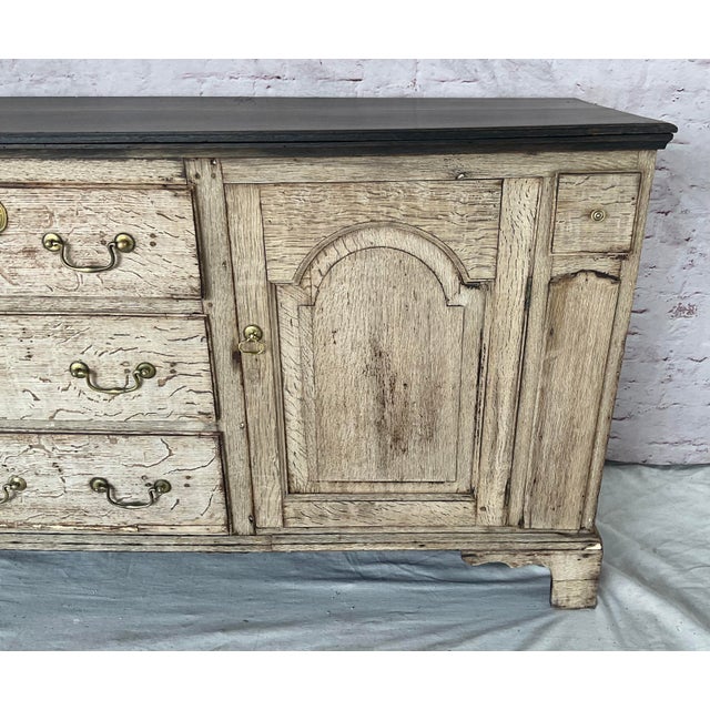 19th Century English Bleached English Oak Cabinet, Buffet, Sideboard For Sale - Image 4 of 16