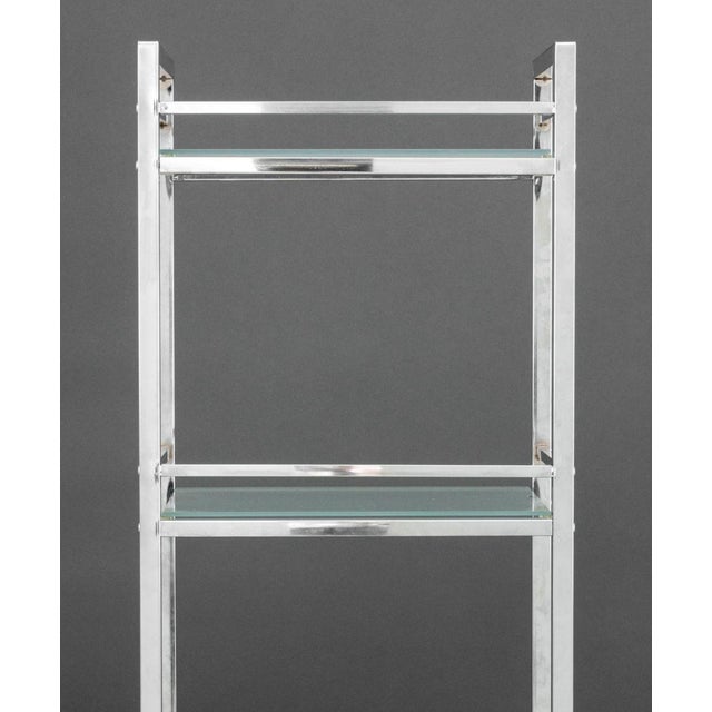 Modern Chromed Metal Etagere Shelf For Sale - Image 4 of 11