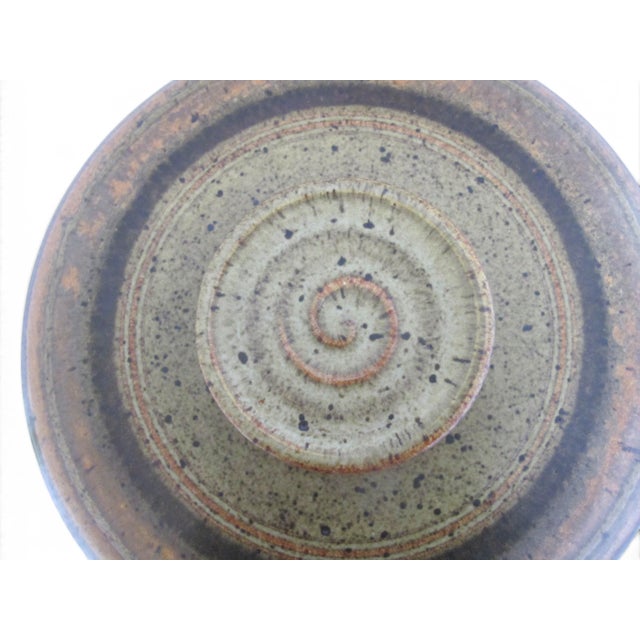 Wally Schwab Large Cake Dome Dessert Serving Dish W/Lid Pacific Nw Pottery For Sale - Image 16 of 17