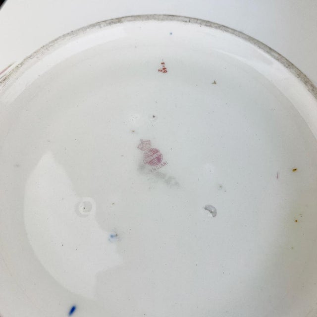 Antique Victorian Large Mintons Wash Basin with Floral Garland Motif from Staffordshire Pottery, 1890s For Sale - Image 4 of 11