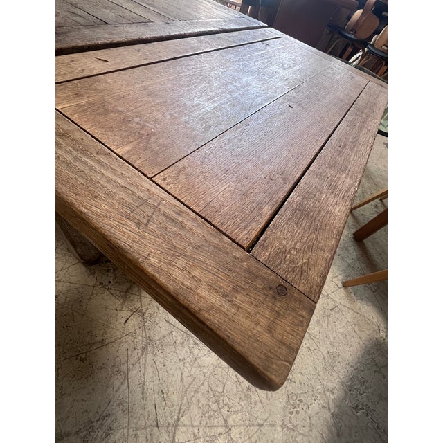 Vintage Extra Long Rustic Farm Table For Sale - Image 13 of 13