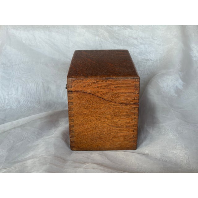 Victorian Antique Dovetail Joint Shaw Walker Wood Box For Sale - Image 3 of 14