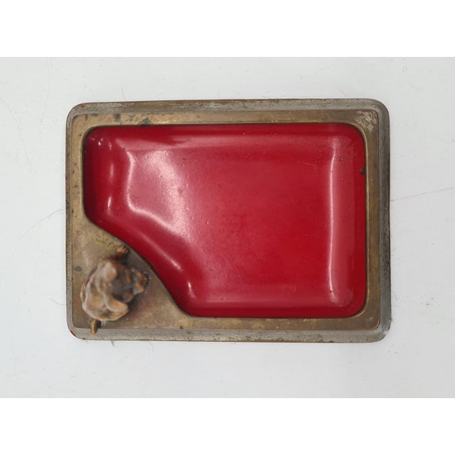 Red Small Antique Decorative Vide-Poche Tray, 1890s For Sale - Image 8 of 11
