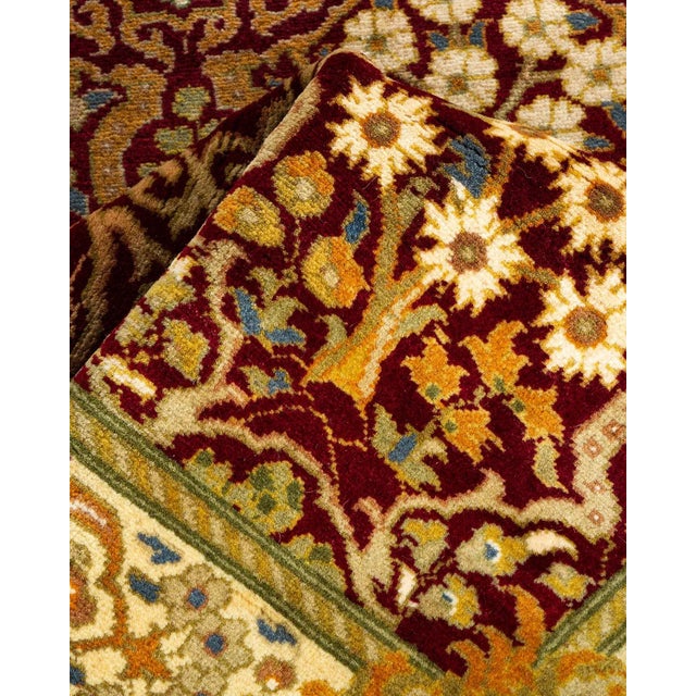 Textile Mogul Hand Knotted Area Rug, Red - 3' 1" x 12' 4" For Sale - Image 7 of 9