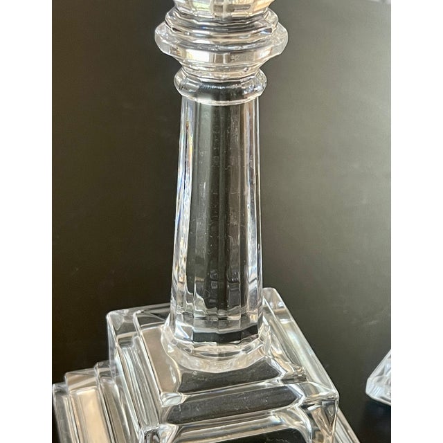 Fluted Glass Candle Holders , a Pair For Sale In New York - Image 6 of 9