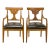 Harvest Wheat Arm Chairs - Set of 2 For Sale