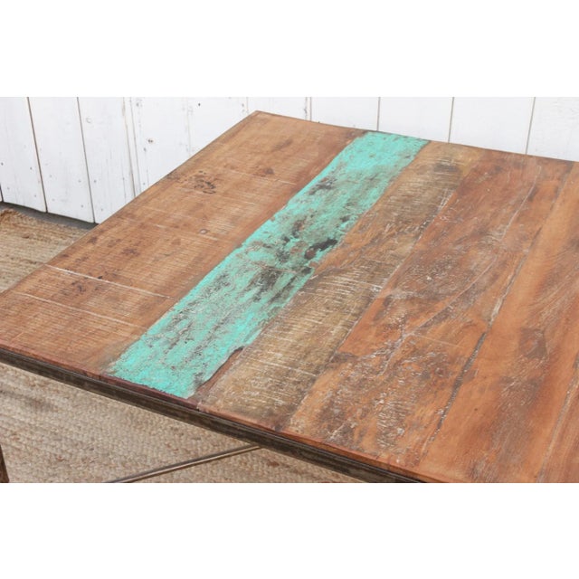 Rustic Modern Reclaimed Teak Coffee Table For Sale In Los Angeles - Image 6 of 10