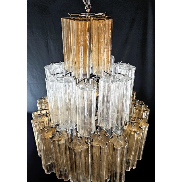 Vintage Pear-Shaped Murano Glass Chandelier in the style of Barovier, Italy, 2004 For Sale - Image 13 of 14