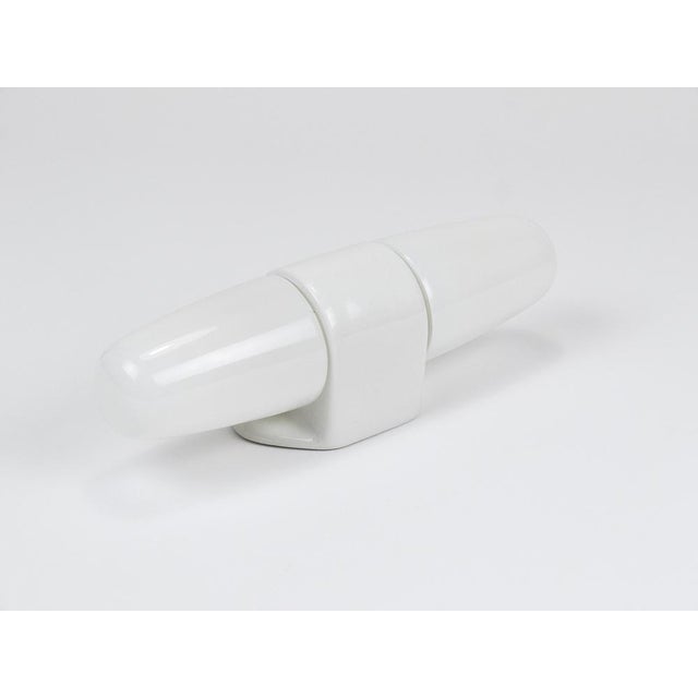 1950s Bauhaus White Double Sconce by Wilhelm Wagenfeld, Germany, 1950s For Sale - Image 5 of 17