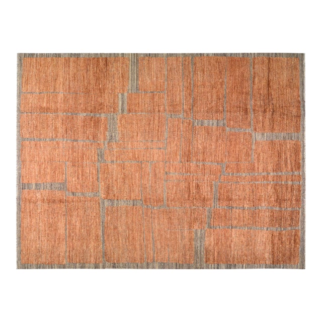 Moroccan Hand Knotted Wool Rug, 10'4''x14'7'' For Sale