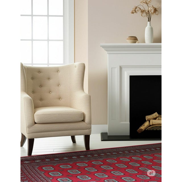 Rustic Nina Coral Nan Rug, Country of Origin: Pakistan. This finely hand-knotted piece exemplifies the enduring quality...