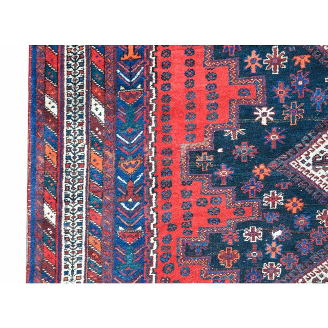 Vintage Mid Century Mazlaghan Rug For Sale - Image 4 of 12