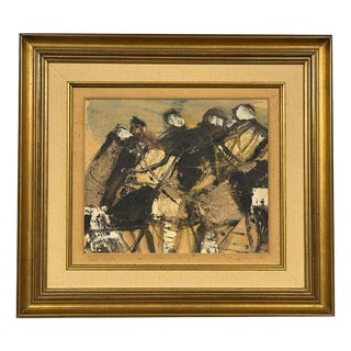 Gino Hollander, Malaga Stage, 1986, Acrylic on Cardboard, Framed For Sale