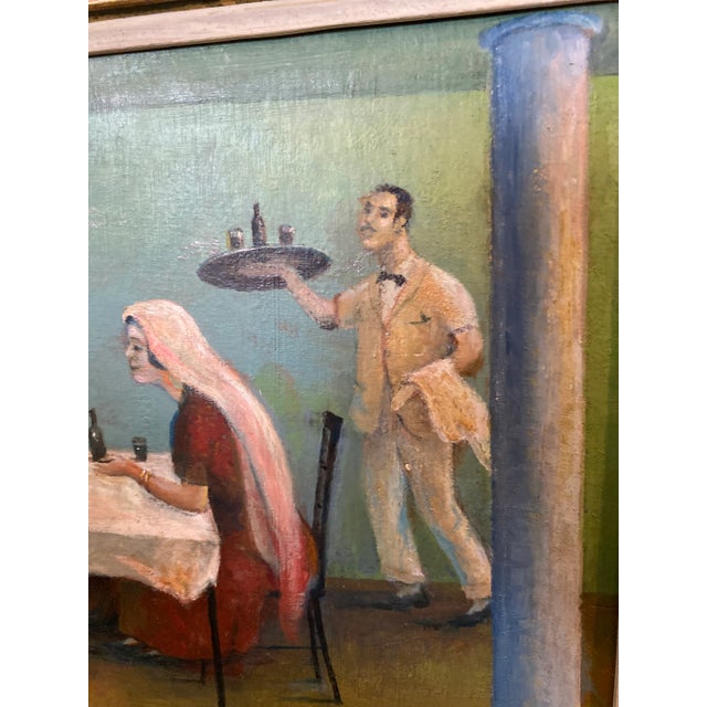 Xavier Barile “After Lunch Gossip Fortune Teller” Oil Painting Framed For Sale - Image 4 of 10