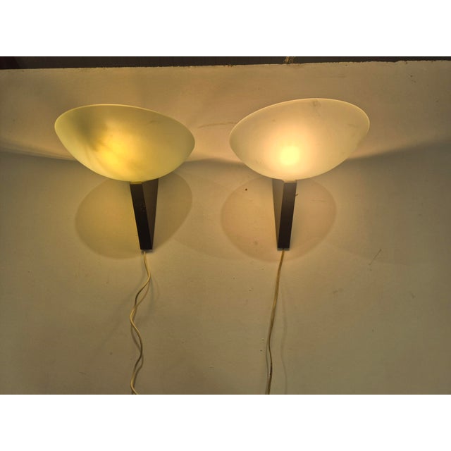 Vintage Italian Wall Sconces, 1980s, Set of 2 For Sale - Image 6 of 11