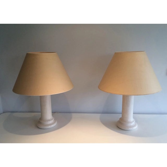 1970s Ceramic Lamps, circa 1970 - A Pair For Sale - Image 5 of 13