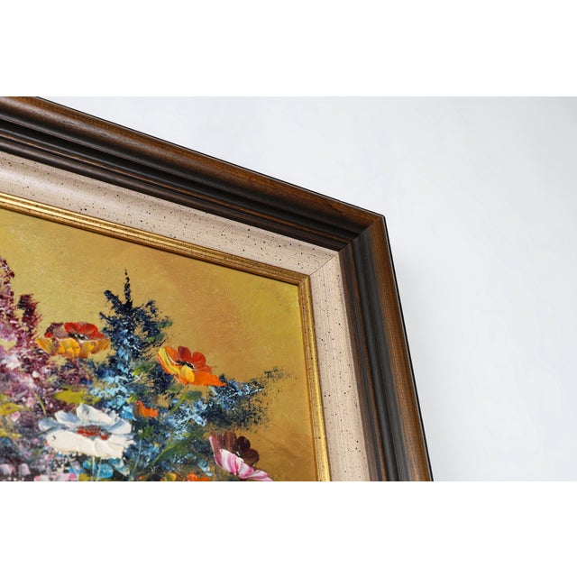 1950s Belgian Artist, Still Life with a Bouquet of Flowers, 1950s, Oil on Canvas, Framed For Sale - Image 5 of 11