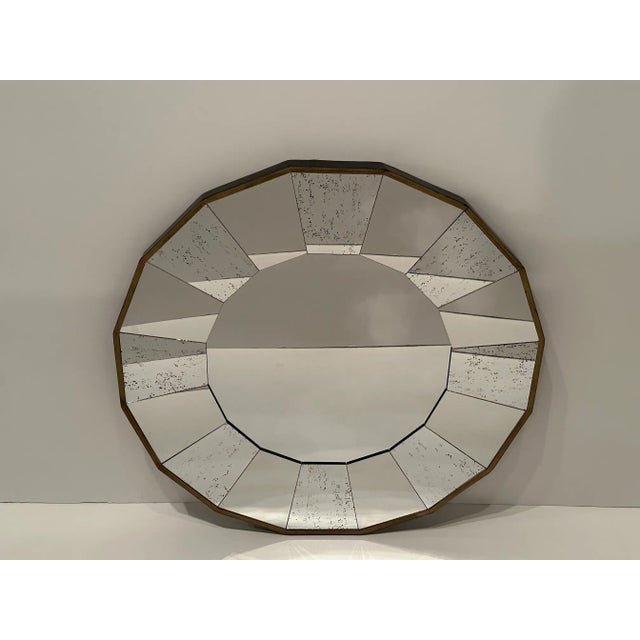 Mid-Century Modern Scalloped Round Mirror For Sale - Image 11 of 11