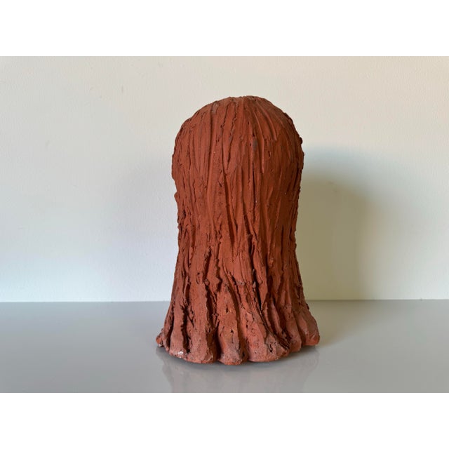 Sculpture Materials Vintage Terracotta Sculpture Bust of a Young Girl For Sale - Image 7 of 10