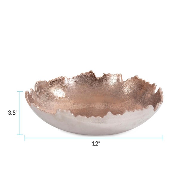 Metal Copper Broken Edge Bowl / Wall Art For Sale - Image 7 of 11