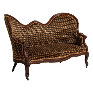 Late 19th Century France Brown Wood Sofa For Sale