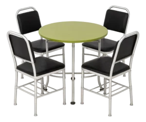 Warren McArthur Art Deco Table and Chairs, Circa 1933