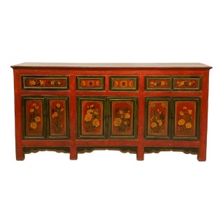 Large Lacquered Wood Sideboard, 19th Century For Sale