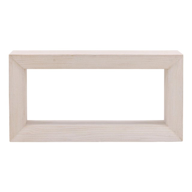 Whitewashed Pine Open Console Table For Sale