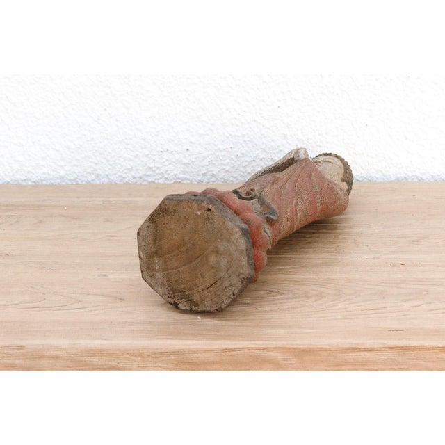 Petite Carved Wood Buddha on Lotus For Sale - Image 9 of 10