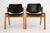 A pair of "Wilhelmina" chairs designed by Finnish designer llmari Tapiovaara for Laukkanpuu in the 1950's. The chairs are...