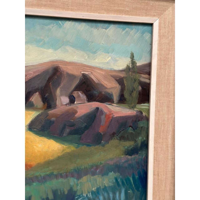 Gunnar Munther, Landscape, 1950s, Oil on Panel, Framed For Sale - Image 6 of 18