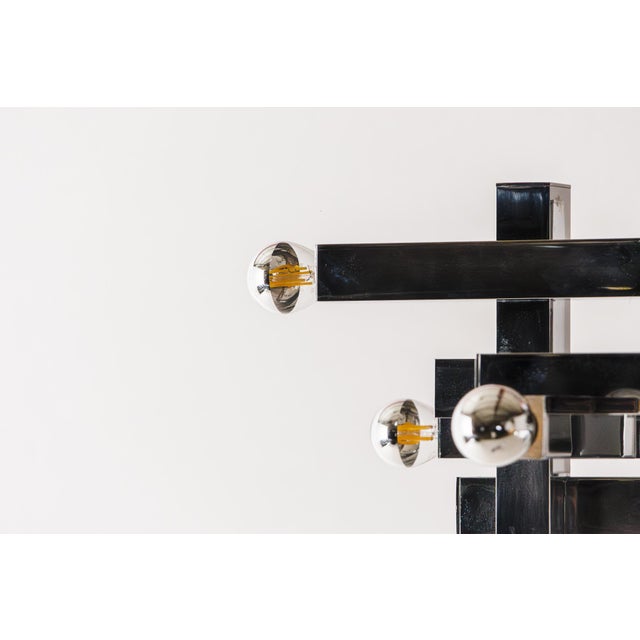 Silver Metric Chandelier by Gaetano Sciolari, Italy, 1970s For Sale - Image 8 of 14