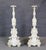 20th C Pair White Marble Figural Carved Pedestals Plantstands For Sale - Image 4 of 13