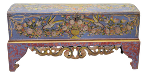Large Italian Hand-Painted Cassone or Marriage Chest, 1850s