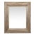 Dutch 1800s Silver Leaf Gilt Mirror with Carved Grooved Motifs and Beveled Plate For Sale