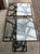 Brutalist Vintage Brutalist Style Hand Wrought Iron Outdoor Glass Top Tables ~ Pair For Sale - Image 3 of 12