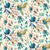 Harlequin Wonderland Floral Fabric in Lapis/Emerald/Carnelian - a Sample For Sale