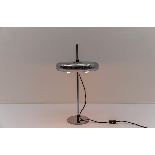 German Space Age Chrome Table Lamp, 1960s For Sale - Image 4 of 15