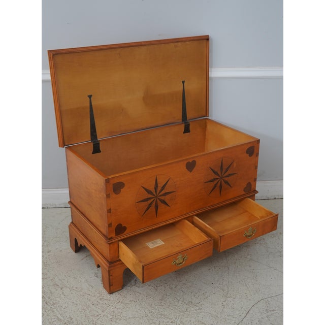 Traditional Eldred Wheeler Inlaid Maple Blanket Chest W. Drawers For Sale - Image 3 of 12
