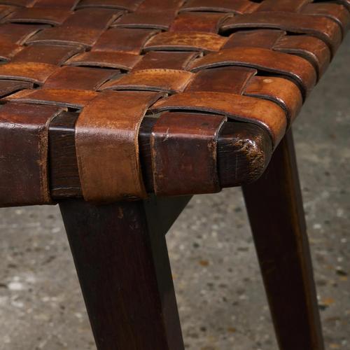 Chairs in Cognac Leather and Stained Oak from Jens Risom, United States, 1940s, Set of 2 For Sale - Image 9 of 11