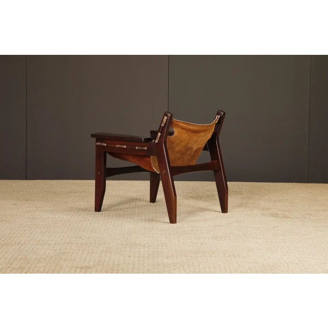 Sergio Rodrigues 'Kilin' Lounge Chairs in Rosewood & Leather, Oca, Brazil 1970s For Sale - Image 10 of 18