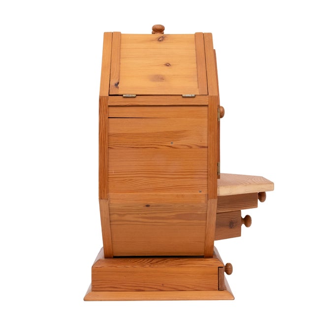 Mid-Century Modern Vintage Metamorphic Pine Dry Bar, 1970s For Sale - Image 3 of 13