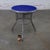 20th Century Streamline & Art Moderne End or Side Table W/ Steel Frame & Round Cobalt Blue Mirror Top For Sale - Image 18 of 18