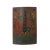 Chinese Distressed Orange Red Dragon Graphic Rectangular Curved Shape Box For Sale - Image 9 of 9