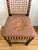 Brown Vintage Woven Leather and Wood Counter Stool For Sale - Image 8 of 16