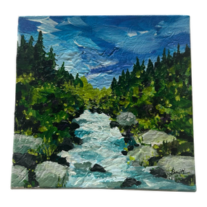 Original Acrylic Landscape Painting “Forge Every Stream” by Nancy Smith